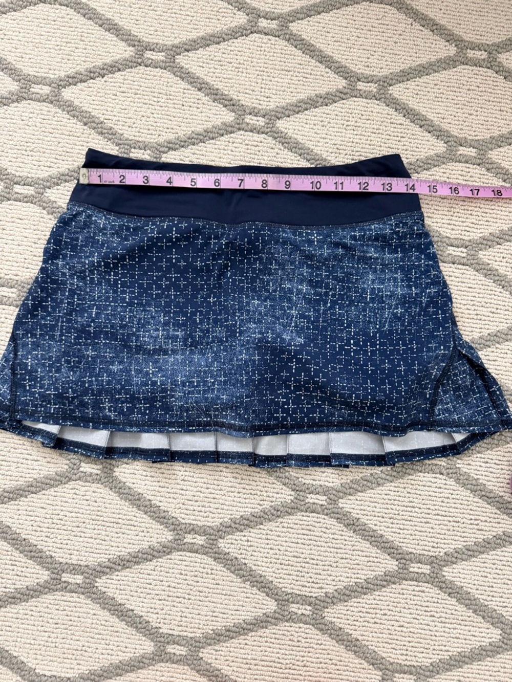 lululemon athletica Navy Performance Skort with Allover Cross-Hatch